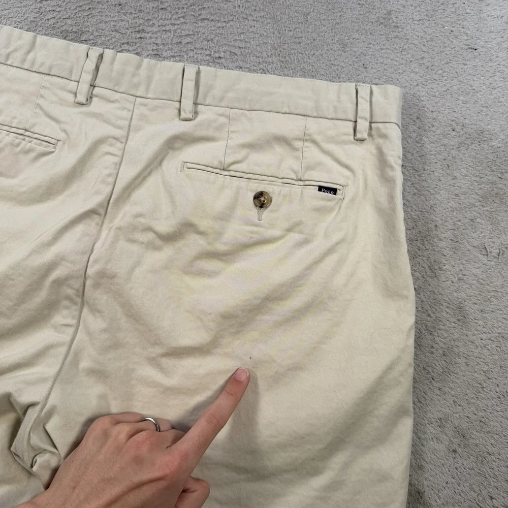 Polo Ralph Lauren Shorts Mens 34 Khaki Tan Cotton Stretch Classic Fit 8